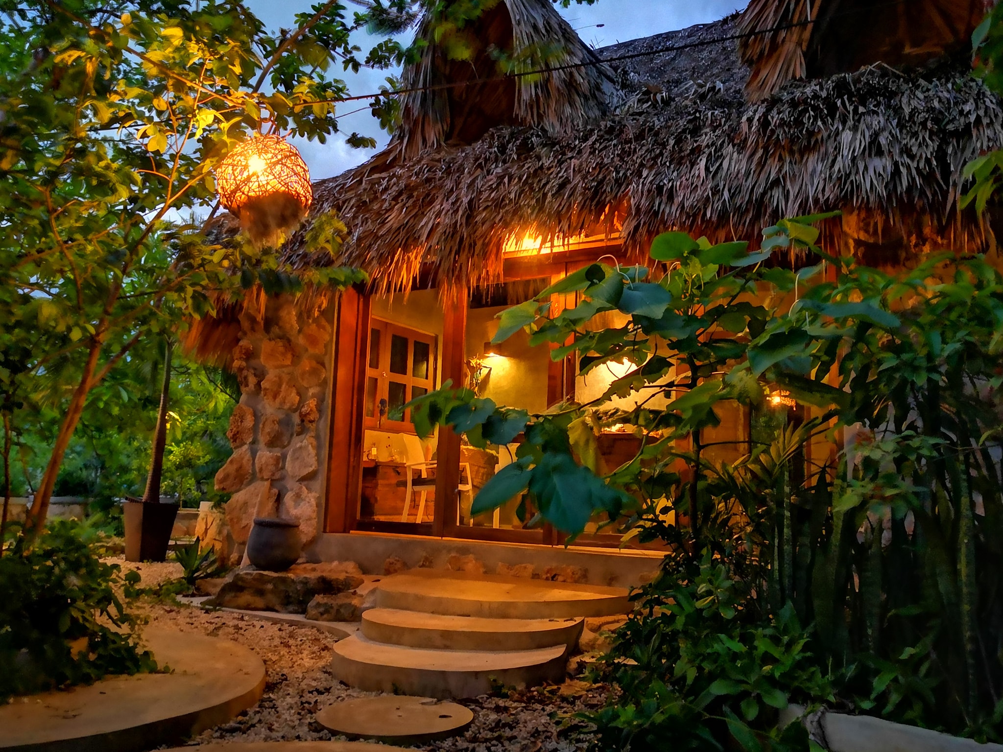 Entrance at dusk